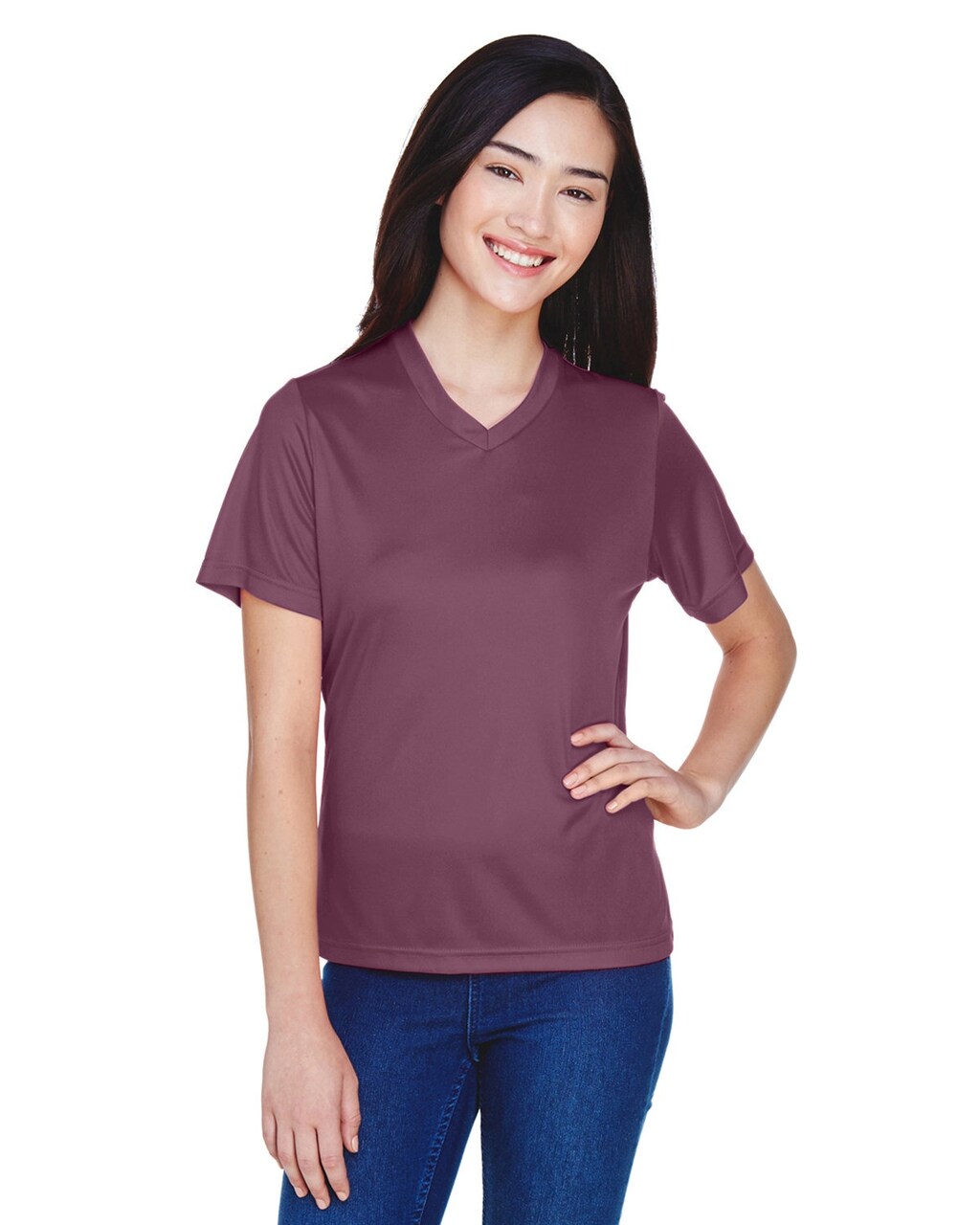 Team 365® Ladies Zone Performance V neck Short Sleeve T-Shirt